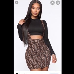 Crop top skirt set